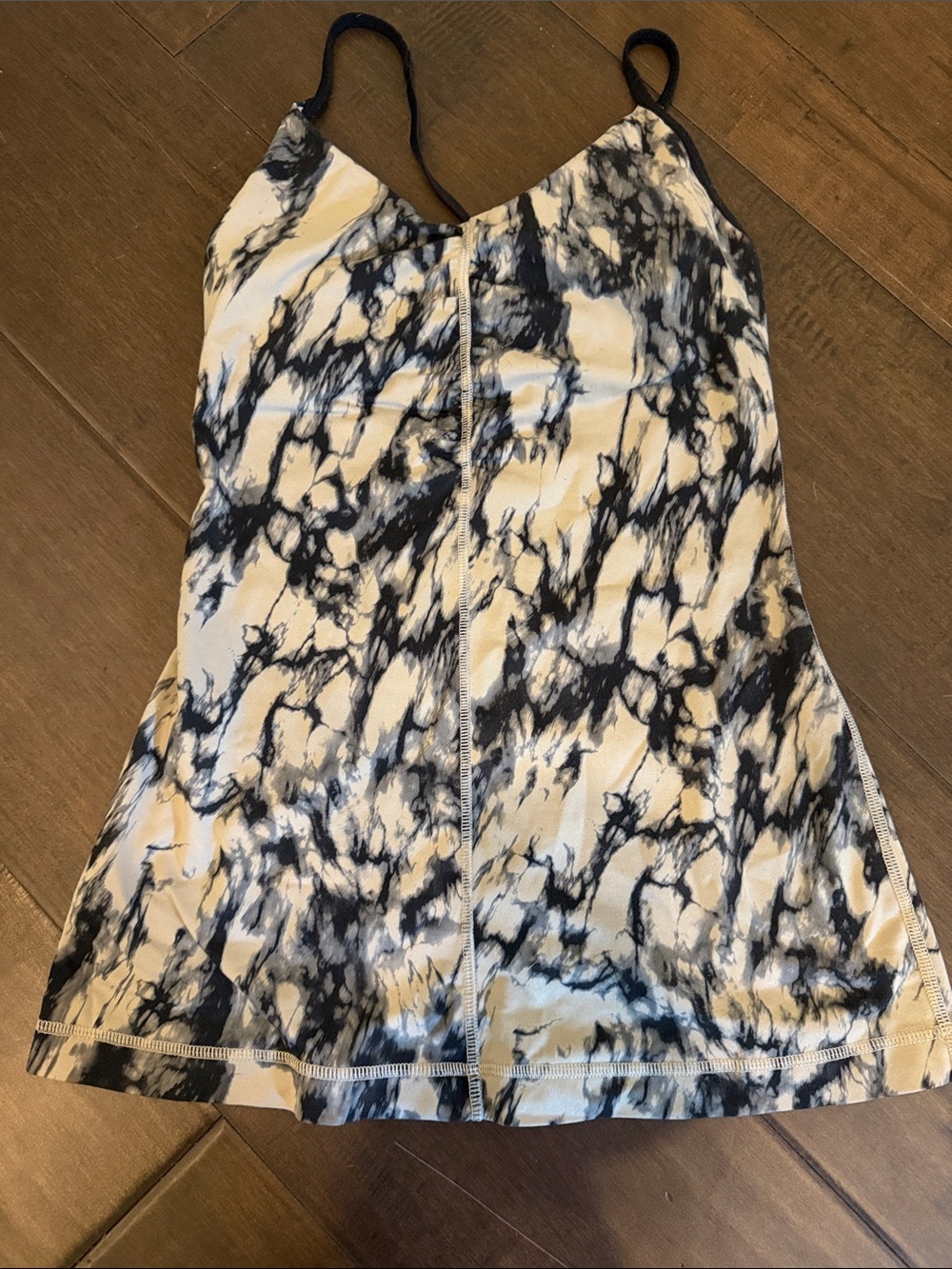 lululemon athletica Black and White Marble-Print Cami
